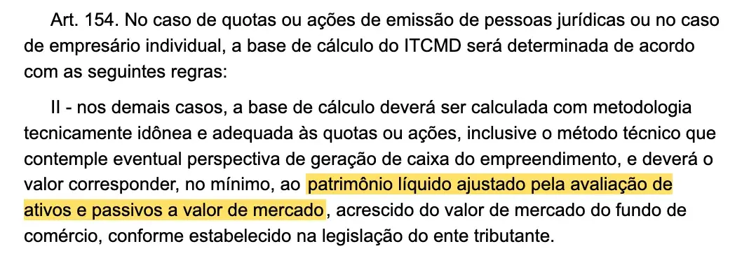 Artigo 154 da LC 227/2026, sobre a base de cálculo das cotas